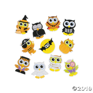 Halloween Owls Self-Adhesive Shapes (300 Piece(s))