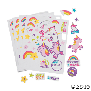 Unicorn Self-Adhesive Foam Shapes (300 Piece(s))