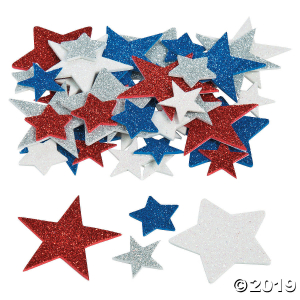 Fabulous Foam Star Glitter Shapes (500 Piece(s))
