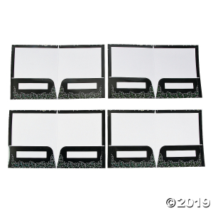 Chalkboard Safari Animal Pocket Folders (Per Dozen)