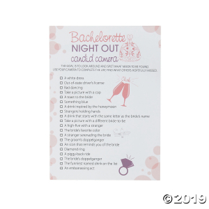 Bachelorette Party Candid Camera Game (Per Dozen)