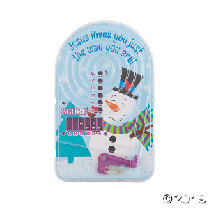 Religious Snowman Mini Pinball Games (Per Dozen)