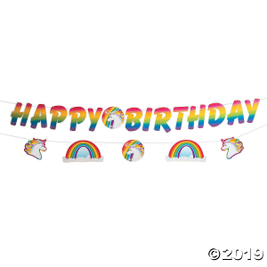 Unicorn Happy Birthday Garland (1 Set(s))