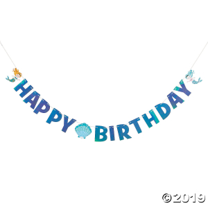 Mermaid Happy Birthday Banner (1 Piece(s))