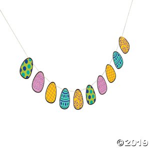 Shiny Easter Egg Garland Banner (1 Piece(s))