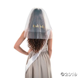 Future Mrs. Headband Veil & Sash Kit (1 Set(s))