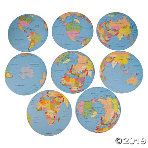Jumbo Globe Cutouts (8 Piece(s))
