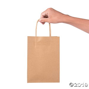Medium Kraft Paper Gift Bags (Per Dozen)