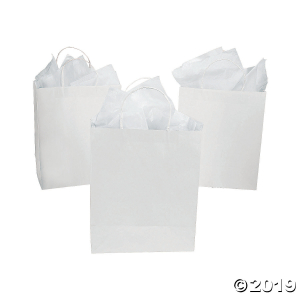 DIY Large White Gift Bags (Per Dozen)