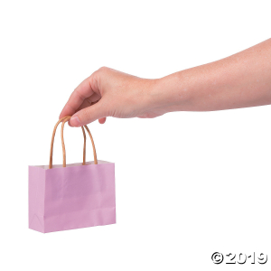 Mini Lilac Kraft Paper Gift Bags (Per Dozen)