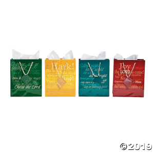 Medium Religious Hymn Gift Bags with Tags (Per Dozen)