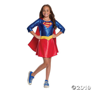 Girl's Deluxe DC SuperHero Girls Supergirl Costume - Large (1 Piece(s))