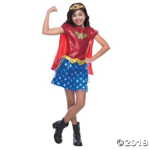 Girl's Wonder Woman Tutu Dress Costume - Medium (1 Piece(s))