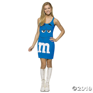 Teen Girl's Blue M&M's® Tank Dress Costume - Standard (1 Piece(s))