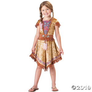 Girl's Colorful Native American Maiden Costume - Large (1 Piece(s))