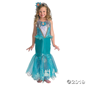 Girl's Deluxe Disney's The Little Mermaid Ariel Prestige Costume - Small (1 Piece(s))