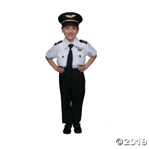 Kid's Pilot Costume - Medium (1 Piece(s))