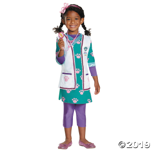 Girl's Deluxe Doc McStuffins Pet Vet Costume - 3T-4T (1 Piece(s))