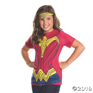 Girl's Batman v Superman: Dawn of Justice Wonder Woman Costume Top - Small (1 Piece(s))