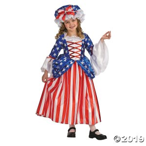 Girl's Patriotic Betsy Ross Costume - Large (1 Set(s))