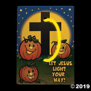 Christian Pumpkin Glow Bracelets with Card (Per Dozen)