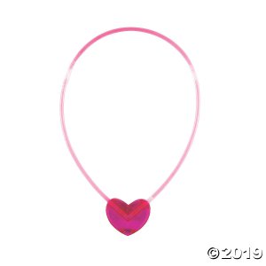 Valentine Glow Heart Necklaces (Per Dozen)