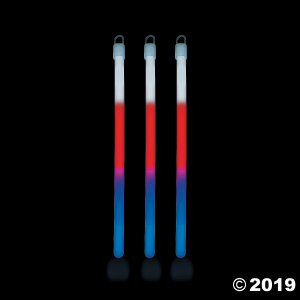 Patriotic Tri-Color Glow Sticks (Per Dozen)
