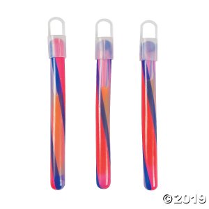 Patriotic Glow Swizzle Glow Sticks (Per Dozen)
