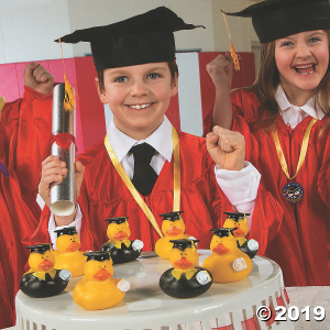 Kid's Felt Black Graduation Mortarboard Hats (Per Dozen)