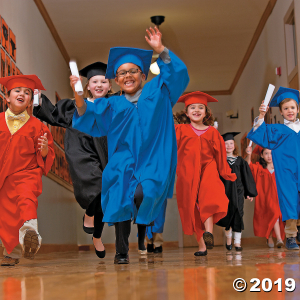 Kids' Blue Matte Elementary School Graduation Robe (1 Piece(s))