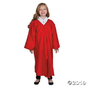 Kids' Red Matte Elementary School Graduation Robe (1 Piece(s))