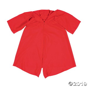 Kids' Red Matte Elementary School Graduation Robe (1 Piece(s))