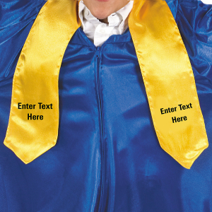 Yellow Personalized Graduation or Choir Stole
