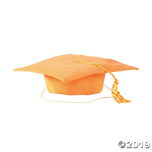 Kids' Orange Matte Elementary School Graduation Mortarboard with Tassel (1 Piece(s))