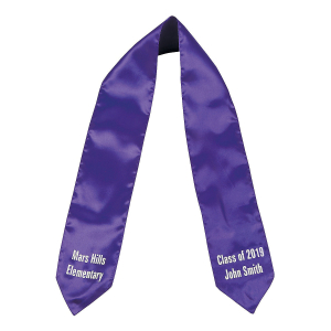 Personalized Kid's Purple Graduation Stole (1 Piece(s))