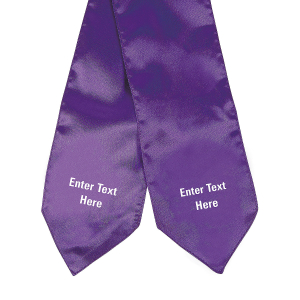 Personalized Kid's Purple Graduation Stole (1 Piece(s))