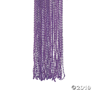 Purple Metallic Bead Necklaces (48 Piece(s))