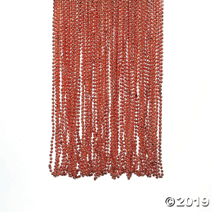 Orange Metallic Bead Necklaces (48 Piece(s))