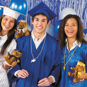 Personalized Graduation Stuffed Bear - Blue