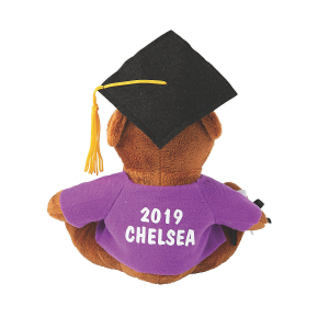 Personalized Graduation Stuffed Bear - Purple