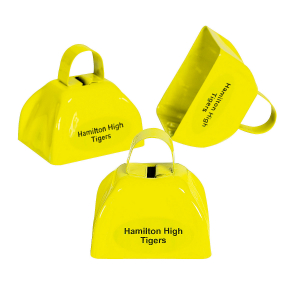 Yellow Personalized Cowbells (Per Dozen)