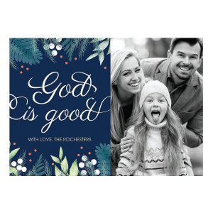 Custom Photo God is Good Christmas Cards (25 Piece(s))