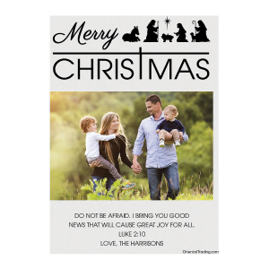 Custom Photo Nativity Merry Christmas Cards (25 Piece(s))