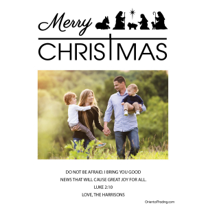 Custom Photo Nativity Merry Christmas Cards (25 Piece(s))