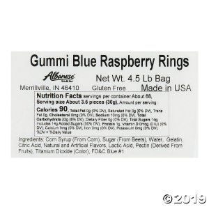 Albanese® Blue Raspberry Gummi Ring Candy (292 Piece(s))