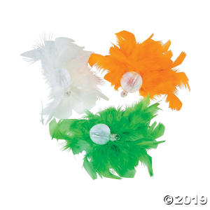 St. Patrick's Marabou Hair Clips (Per Dozen)