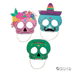 Fiesta Day of the Dead Masks (Per Dozen)