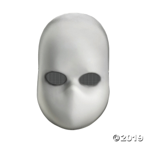 Adult's Blank Black Eyes Doll Mask (1 Piece(s))