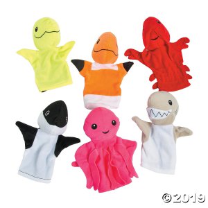 Plush Under the Sea Hand Puppets (Per Dozen)