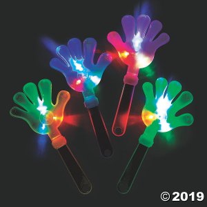 Large Light-Up Hand Clappers (Per Dozen)